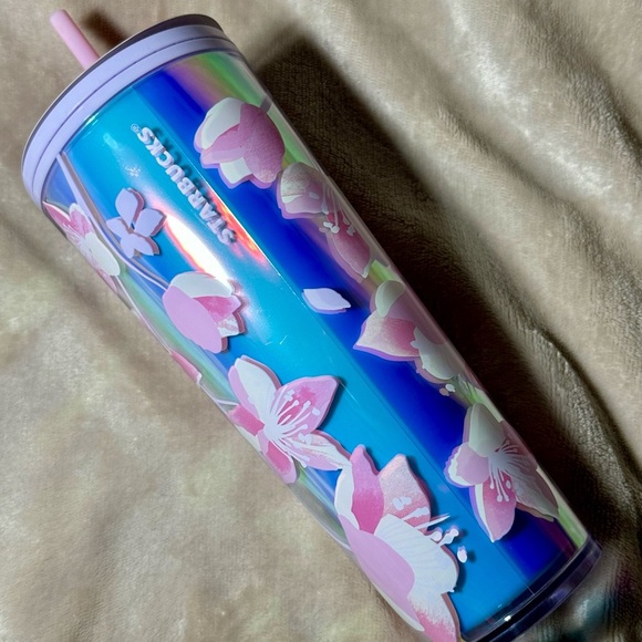 🌸 Starbucks Sakura Cherry Blossum Iridescent Tumbler 24oz (2023) 🌸 - Picture 2 of 5